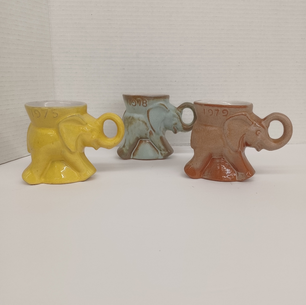 Vintage frankoma pottery mugs